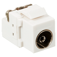 LANMASTER LAN-OK-TV/S-WH Модуль Keystone, TV-розетка, винтовое соединение, белый