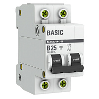 EKF mcb4729-2-25-B Автоматический выключатель EKF 2P 25А B 4,5кА ВА 47-29 Basic SQ