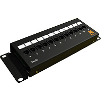 LANMASTER LAN-PPF12U5E/W Патч-панель настенная с фронтальным монтажом 12 портов, UTP, кат.5E