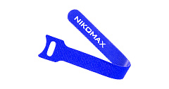 NIKOMAX NMC-CTV150-12-SB-BL-10 Стяжка-липучка с мягкой пряжкой, 150х12мм, для пучков до 35мм, синяя