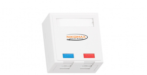 Корпуса розеток NIKOMAX NMC-MB2P-ST-WT