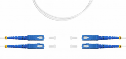 Патч-корды оптические Hyperline FC-D2-9A1-SC/UR-SC/UR-H-2M-LSZH-WH