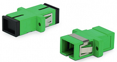 Hyperline FA-P11Z-SC/SC-N/BK-GN Оптический проходной адаптер SC-SC, SM, simplex, корпус пластиковый