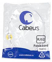 Патч-корды Cabeus PC-TEL-RJ12-2m
