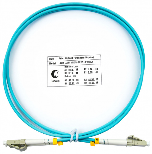 Патч-корды оптические Cabeus FOP-50-LC-LC-1m