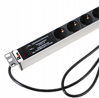 Rem R-16-10S-10C13-FI-1420-3 Вертикальный блок розеток с фильтром и индикатором, 10Shuko, 10C13