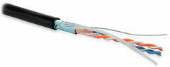 Hyperline FUTP2-C5-S24-OUT-PE-BK-500 (500 м) Кабель витая пара F/UTP, категория 5, 2 пары (24 AWG)