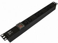 Блоки силовых розеток Hyperline SHE19-6IEC-S-IEC