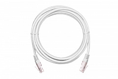 NETLAN EC-PC4UD55B-BC-PVC-005-WT-10 Коммутационный шнур U/UTP 4 пары, Кат.5е PVC нг(B), белый, 0,5м