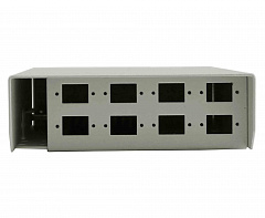 TELCORD КН-8SC-1Л-GY Кросс оптический настенный КН-8, до 8 портов SC(DLC), ложемент - 1шт., серый