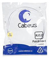 Патч-корды Cabeus PC-TEL-RJ12-3m