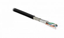 Кабель витая пара Hyperline SFTP4-C6A-S23-OUT-PE-BK-500