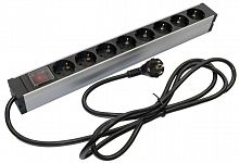 Блоки силовых розеток Hyperline SHZ19-8SH-S-2.5EU