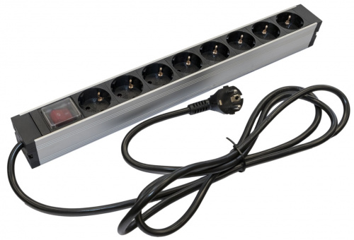 Блоки силовых розеток Hyperline SHZ19-8SH-S-2.5EU