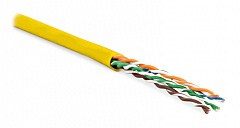 Hyperline UUTP4-C5E-P24-IN-LSZH-YL-100 (100 м) Кабель витая пара, U/UTP, категория 5e, 4 пары