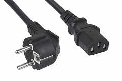 Cabeus PC-186-VDE-1.0-1.8M Кабель питания компьютера IEC 320 C13 - Schuko, 3x1.0 кв.мм, 10A, 1.8 м