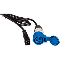 LANMASTER LAN-PP9F/20-2.5-BK Шнур питания C20-I309 Female, 3х2.5, 220В, 16А, черный, 2.5 метра