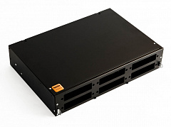 Hyperline FO-19V-2U-6xSLT-W130H30-48UN-BK Бокс оптический универсальный 19