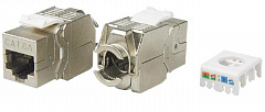 Hyperline KJ8-8P8C-C6A-180-TLS-SH-F-WH Вставка Keystone Jack RJ-45(8P8C), категория 6a (10G), экран