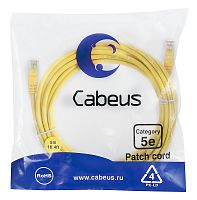 Патч-корды Cabeus PC-UTP-RJ45-Cat.5e-5m-YL-LSZH