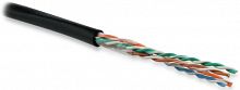 Кабель витая пара Hyperline UUTP4-C5E-S24-OUT-PE-BK-500