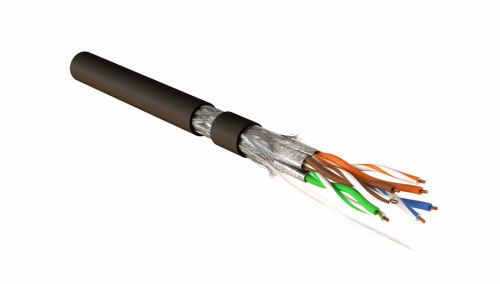Кабель витая пара Hyperline SFTP4-C7A-S23-OUT-PE-BK-500