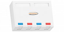 Корпуса розеток NIKOMAX NMC-MB4P-ST-WT