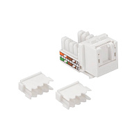 LANMASTER LAN-OK45U5E/90P-WH Модуль Keystone, RJ45, кат.5E, UTP, 90 градусов, со встроенной шторкой,