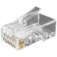 Hyperline PLUG-8P8C-U-C6-100 Разъем RJ-45(8P8C) под витую пару, категория 6 (50 µ