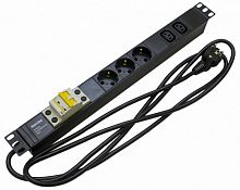Блоки силовых розеток Hyperline SHE19-3SH-2IEC-B-2.5EU