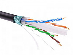 ДКС RN6FUPE3BK (305 м) Информационный кабель экранированный F/UTP 4х2 CAT6, PE, уличный