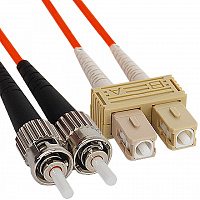 Cabeus FOP-62-SC-ST-2m Шнур оптический duplex SC-ST 62,5/125 mm 2м LSZH