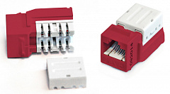 Hyperline KJNE-8P8C-C5e-90-RD Вставка Keystone Jack RJ-45(8P8C), категория 5e, 110 IDC, заделка с по