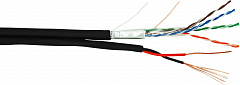 NETLAN EC-UF004-5E-PC050-PE-BK Кабель F/UTP 4 пары, Кат.5e (Класс D), 100МГц, одножильный, BC (чиста