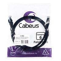Патч-корды Cabeus PC-UTP-RJ45-Cat.6-1m-BK-LSZH