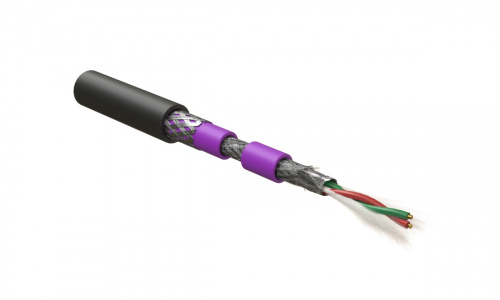 Интерфейсный кабель Hyperline PFDP-SF-1x2x22/1-ARM/W-PVC/PE-BK