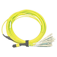 LANMASTER LAN-12M-12LC/OS2-5.0 Сборка кабельная MPO-12LC, 12 волокон OS2, низкие потери, LSZH, 5 м