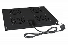 Cabeus TRAY-60-BK Модуль вентиляторный с 4-я вентиляторами для установки в напольные шкафы
