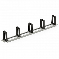 DANNMAN CO-1U-PR-RAL7035 Горизонтальный кабельный организатор (пластиковые кольца), 1U, серый
