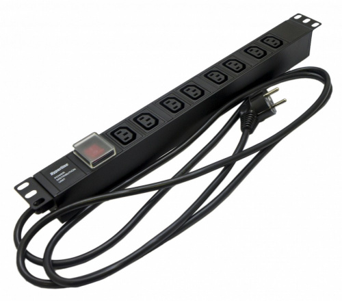 Блоки силовых розеток Hyperline SHE19-8IEC-S-2.5EU