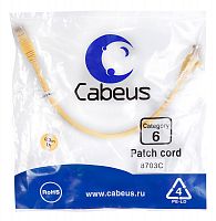 Патч-корды Cabeus PC-UTP-RJ45-Cat.6-0.3m-YL