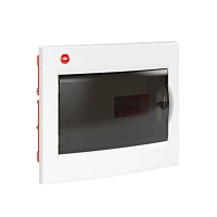 ДКС 81512 Щиток встраиваемый на 12 модулей (1 ряд), с прозрачной дверцей, без съемных пластрон