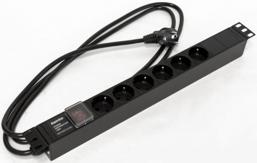 Блоки силовых розеток Hyperline SHE19-6SH-S-2.5EU