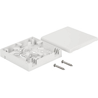 LANMASTER LAN-SBF2-WH Оптическая розетка на 2 адаптера SC, 86х86х24 мм, белая