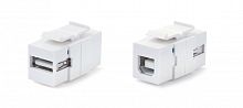 Модули Keystone Jack Hyperline KJ1-USB-A-B2-WH