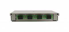 TELCORD КН-4SC-1Л-GY Кросс оптический настенный КН-4, до 4 портов SC(DLC), ложемент - 1шт., серый