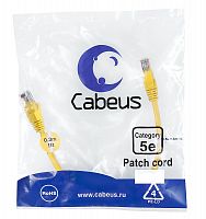 Патч-корды Cabeus PC-UTP-RJ45-Cat.5e-0.3m-YL-LSZH