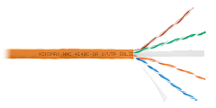 NIKOMAX NMC 4140C-OR Кабель U/UTP 4 пары, Кат.6 (Класс E), тест по ISO/IEC, 250МГц, одножильный, BC