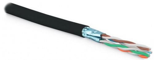 Кабель витая пара Hyperline UFTP4-C6-S23-OUT-LSZH-BK-500