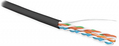 Hyperline UUTP4-C5E-S24-OUT-LSZH-BK-500 (500 м) Кабель витая пара, неэкранир. U/UTP, кат. 5e, 4 пары